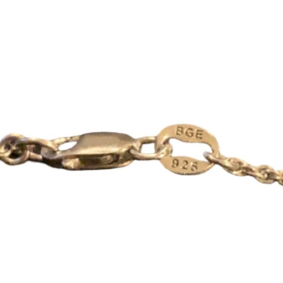 Elegant Designer BGE Sterling Silver Open Hearts Chain Necklace - Picture 9 of 9